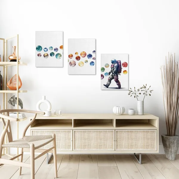 Multicolor_3_Pieces_Canvas_Wall_Art,_Astronaut_with_Planets_Poster,_Galaxy_Planets_Astronauts_Themed_Canvas_Wall_Art,_Wall_Decorations_|_For_Kids_Boys_Bedroom_Classroom_Nursery,_Home_Decor_Accent
