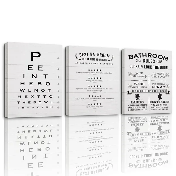Multicolor_3_Pieces_Canvas_Wall_Art,_Funny_Bathroom_Wall_Decor,_Best_Bathroom_In_the_Neighborhood_Poster,_Bathroom_Rules_Prints_Wall_Decor,_Toilet_Humor,_Bathroom_Canvas_Art_|_For_Guest_Bathroom_Decor