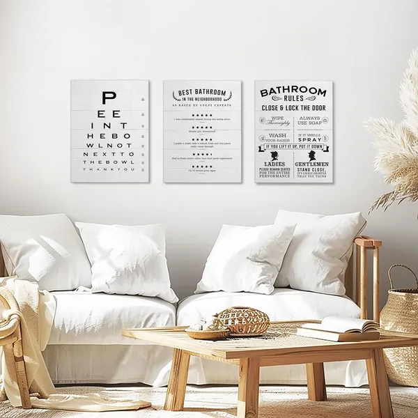 Multicolor_3_Pieces_Canvas_Wall_Art,_Funny_Bathroom_Wall_Decor,_Best_Bathroom_In_the_Neighborhood_Poster,_Bathroom_Rules_Prints_Wall_Decor,_Toilet_Humor,_Bathroom_Canvas_Art_|_For_Guest_Bathroom_Decor