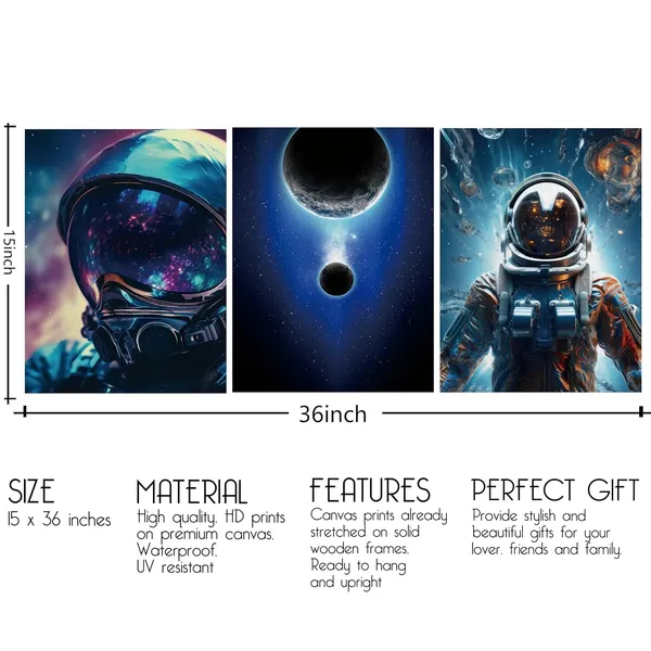 Multicolor_3_Pieces_Canvas_Wall_Art,_Astronaut_Canvas_Wall_Decor,_Universe_Space_Painting_Prints,_Galaxy_Space_Astronaut_Canvas_Posters_Artwork_|_For_Living_Room_Space_Room_Boys_Room,_Home_Office_Decor_Art