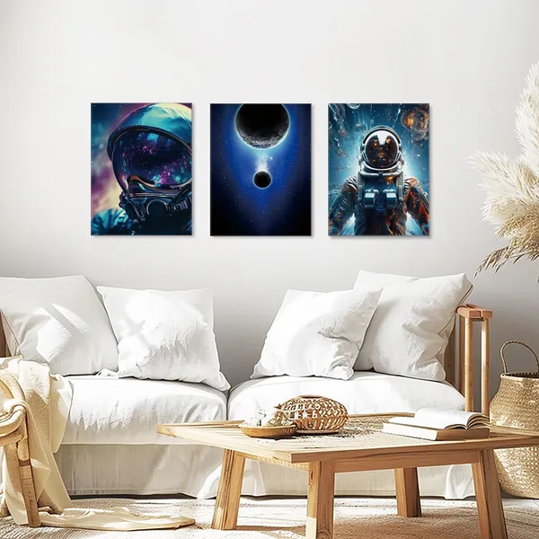 Multicolor_3_Pieces_Canvas_Wall_Art,_Astronaut_Canvas_Wall_Decor,_Universe_Space_Painting_Prints,_Galaxy_Space_Astronaut_Canvas_Posters_Artwork_|_For_Living_Room_Space_Room_Boys_Room,_Home_Office_Decor_Art