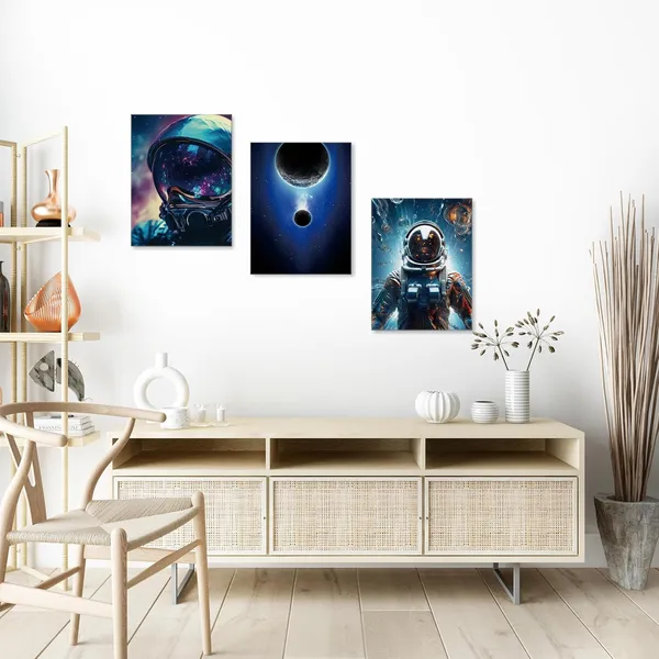 Multicolor_3_Pieces_Canvas_Wall_Art,_Astronaut_Canvas_Wall_Decor,_Universe_Space_Painting_Prints,_Galaxy_Space_Astronaut_Canvas_Posters_Artwork_|_For_Living_Room_Space_Room_Boys_Room,_Home_Office_Decor_Art