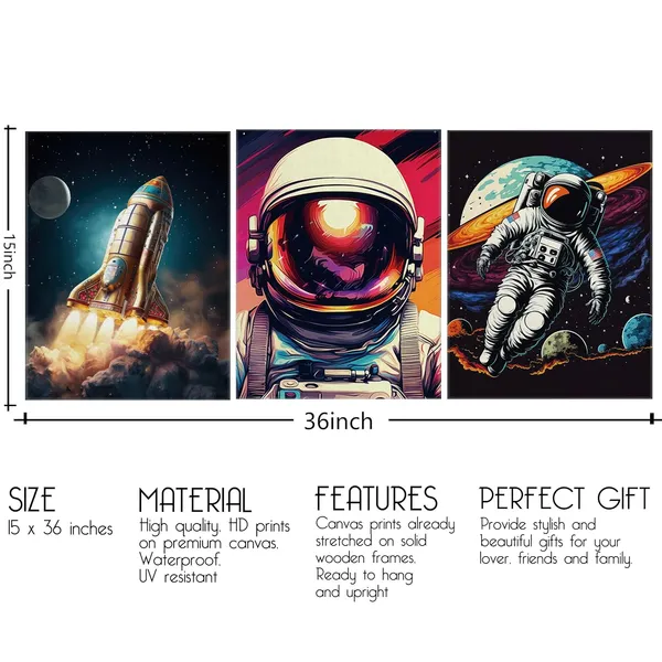 Multicolor_3_Pieces_Canvas_Wall_Art,_Astronomy_Poster,_Space_Room_Decor,_Shuttle_Astronaut_Painting_Artwork_|_For_Kids_Boys_Bedroom_Nursery_Playroom_Decor,_Galaxy_Room_Decor,_Astronauts_Wall_Decoration