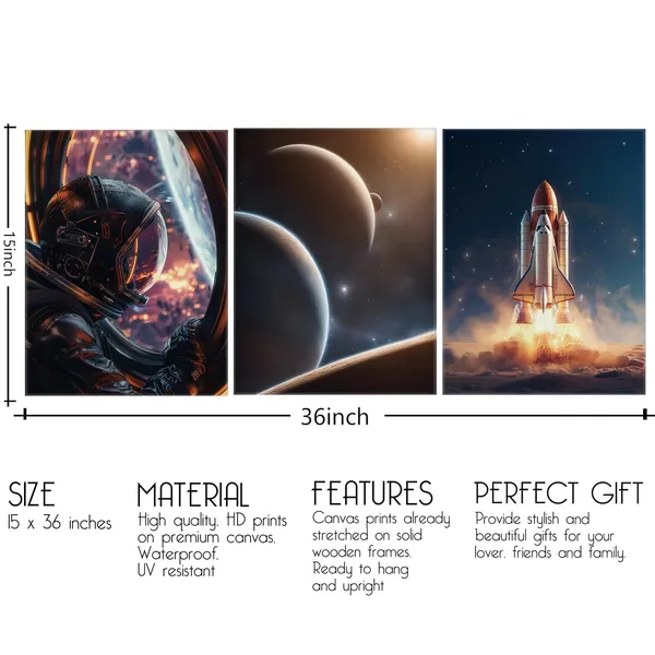 Multicolor_3_Pieces_Canvas_Wall_Art,_Space_Shuttle_Astronaut_Wall_Art_Decor_|_For_Boys_Bedroom_Teens_Room,_Space_Posters_Pictures_Sets,_Astronomy_Lover_Home_Decor,_Living_Room_Decor,_Planet_Astronaut_Wall_Decor