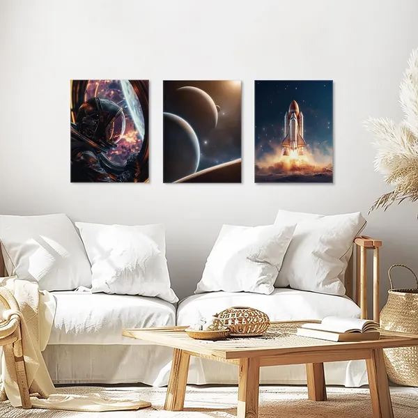 Multicolor_3_Pieces_Canvas_Wall_Art,_Space_Shuttle_Astronaut_Wall_Art_Decor_|_For_Boys_Bedroom_Teens_Room,_Space_Posters_Pictures_Sets,_Astronomy_Lover_Home_Decor,_Living_Room_Decor,_Planet_Astronaut_Wall_Decor