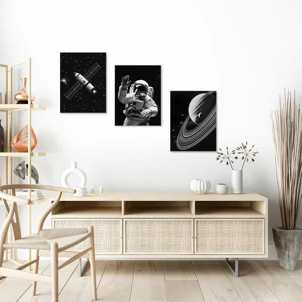 Multicolor_3_Pieces_Canvas_Wall_Art,_Outer_Space_Poster_Canvas_Print_Wall_Art,_Nursery_Boys_Room_Decor,_Universe_Galaxy_Star_Astronaut_Spaceship_Picture_Print_on_Canvas_|_For_Modern_Home_Decoration_Ready_to_Hang