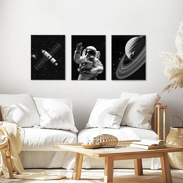 Multicolor_3_Pieces_Canvas_Wall_Art,_Outer_Space_Poster_Canvas_Print_Wall_Art,_Nursery_Boys_Room_Decor,_Universe_Galaxy_Star_Astronaut_Spaceship_Picture_Print_on_Canvas_|_For_Modern_Home_Decoration_Ready_to_Hang