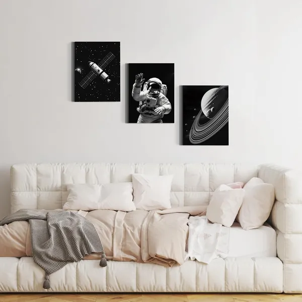 Multicolor_3_Pieces_Canvas_Wall_Art,_Outer_Space_Poster_Canvas_Print_Wall_Art,_Nursery_Boys_Room_Decor,_Universe_Galaxy_Star_Astronaut_Spaceship_Picture_Print_on_Canvas_|_For_Modern_Home_Decoration_Ready_to_Hang