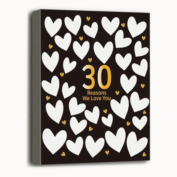 Multicolor_30_Reasons_We_Love_You_Poster,_Canvas_Poster_Wall_Art_Hanging_Decor_Print,_Beautiful_Wall_Decor_|_For_Birthday/Anniversary_Party,_30th_Birthday_Gifts_Ideas_|_For_Friends_Family,_Wife_Gift