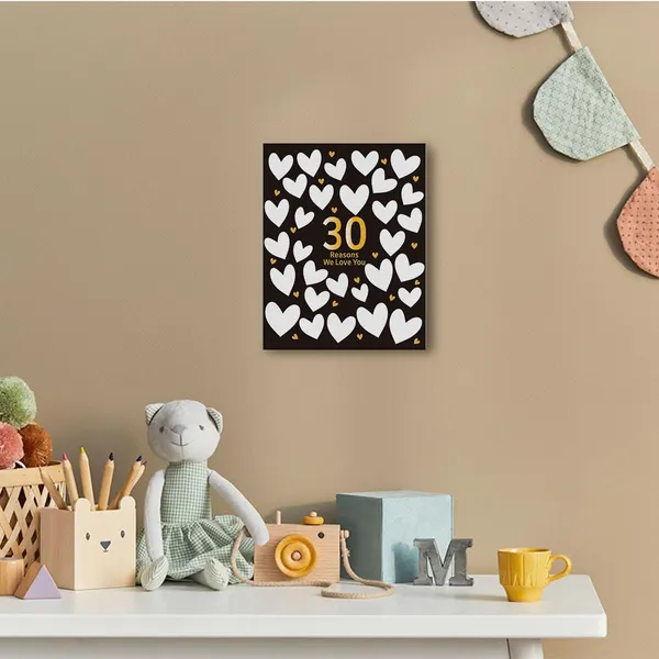 Multicolor_30_Reasons_We_Love_You_Poster,_Canvas_Poster_Wall_Art_Hanging_Decor_Print,_Beautiful_Wall_Decor_|_For_Birthday/Anniversary_Party,_30th_Birthday_Gifts_Ideas_|_For_Friends_Family,_Wife_Gift