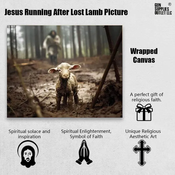 Multicolor_Jesus_and_Lamb_Canvas_Wall_Art_Jesus_Running_After_Lost_Lamb_Picture_Wall_Art_Canvas_Print_Christian_Home_Decor_12x16_inch
