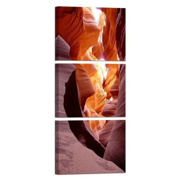 Multicolor_3_Pieces_Canvas_Wall_Art_with_Abstract_Rock_Mountain_Modern_Home_Art_Sunset_Painting_Picture_Sunset_Giclee_Artwork_|_For_Living_Room_Bedroom_Stretched_and_Framed_Ready_to_Hang_12x16inchx3pcs