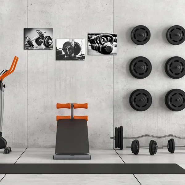 Multicolor_3_Pieces_Fitness_Gym_Canvas_Wall_Art_Black_and_White_Dumbbells_Barbell_Kettlebell_Pictures_Painting_Weightlifting_Training_print_poster_|_For_Home_Decor_Sports_Room_Framed_Ready_to_Hang