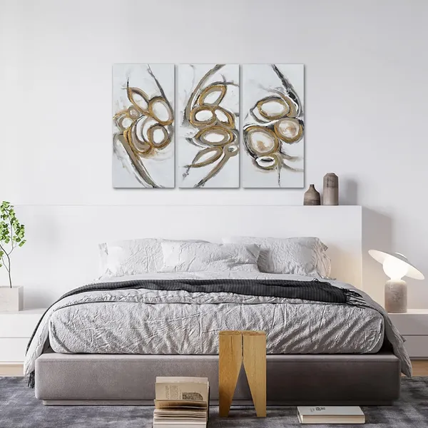 Multicolor_3_Piece_Large_Abstract_Canvas_Wall_Art_White_and_Gold_Foil_Textured_Painting_Print_|_For_Living_room_Modern_Minimalist_Line_Poster_Artwork_Framed_Home_Decor_|_For_Bedroom_Office_12x24inchx3pcs