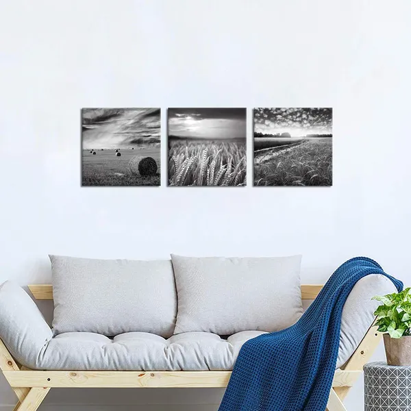 Multicolor_3_Piece_Canvas_Wall_Art_|_For_Kitchens_Black_and_White_Wheat_Field_Picture_Wall_Decor_Texas_Countryside_Landscape_Painting_Modern_Home_Farmhouse_Decoration_Stretched_and_Framed_Ready_to_Hang