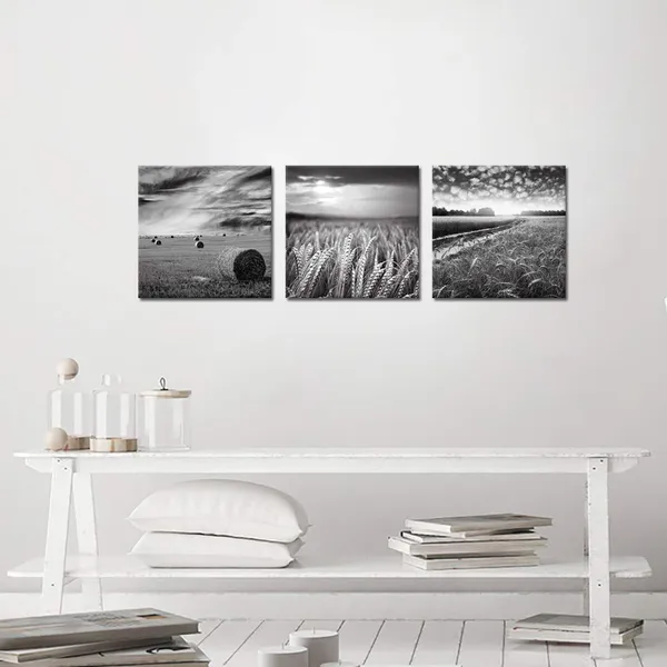 Multicolor_3_Piece_Canvas_Wall_Art_|_For_Kitchens_Black_and_White_Wheat_Field_Picture_Wall_Decor_Texas_Countryside_Landscape_Painting_Modern_Home_Farmhouse_Decoration_Stretched_and_Framed_Ready_to_Hang