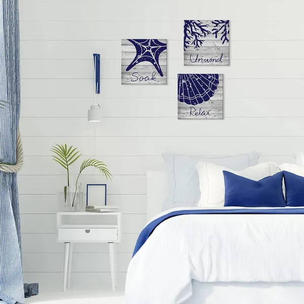 Multicolor_3_Pieces_Bathroom_Canvas_Wall_Art_Relax_Soak_Unwind_Navy_Blue_Beach_Painting_Artwork_Prints_Seashell_Starfish_Coastal_Canvas_Prints_Home_Nursery_Kids_Room_Decor
