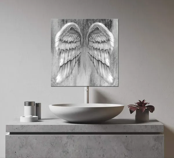 Multicolor_Black_and_White_Angel_Wings_Canvas_Wall_Art_Painting_Abstract_Artistic_Pictures_|_For_Home_Bedroom_Living_Room_Contemporary_Bathroom_Wall_Decoration_Print_Gift_24x24_Inches