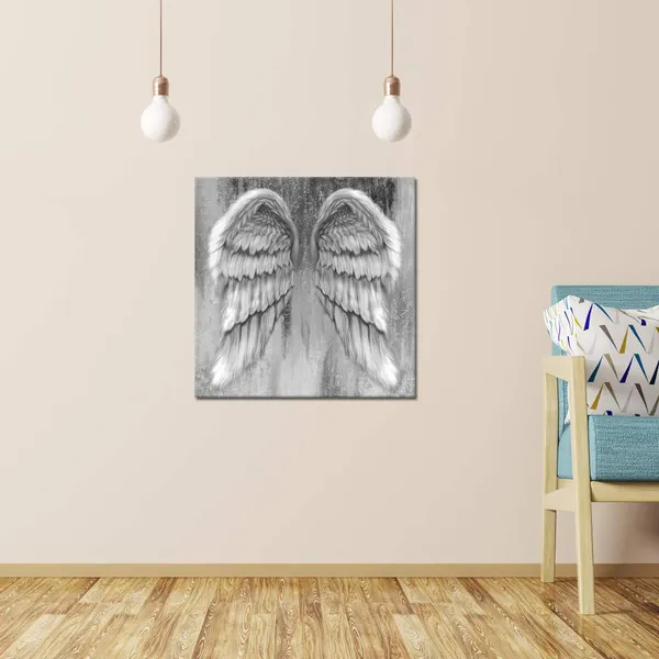 Multicolor_Black_and_White_Angel_Wings_Canvas_Wall_Art_Painting_Abstract_Artistic_Pictures_|_For_Home_Bedroom_Living_Room_Contemporary_Bathroom_Wall_Decoration_Print_Gift_24x24_Inches