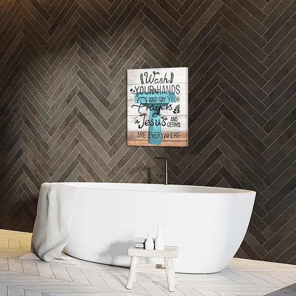 Multicolor_Bathroom_Rules_Canvas_Print_Wall_Art_Turquoise_Washbasin_with_Inspiration_Quote_Picture_Painting_Print_Vintage_Artwork_Home_Farmhouse_Washroom_Toilet_Decor_Framed_Ready_to_Hang