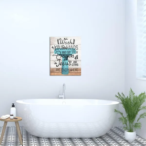 Multicolor_Bathroom_Rules_Canvas_Print_Wall_Art_Turquoise_Washbasin_with_Inspiration_Quote_Picture_Painting_Print_Vintage_Artwork_Home_Farmhouse_Washroom_Toilet_Decor_Framed_Ready_to_Hang