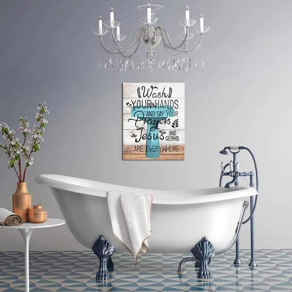 Multicolor_Bathroom_Rules_Canvas_Print_Wall_Art_Turquoise_Washbasin_with_Inspiration_Quote_Picture_Painting_Print_Vintage_Artwork_Home_Farmhouse_Washroom_Toilet_Decor_Framed_Ready_to_Hang