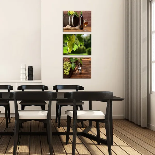 Multicolor_Grape_Wine_Picture_Wall_Art_Kitchen_Canvas_Prints_Drinks_in_Green_Painting_|_For_Dining_Room_Pub_Chateau_Decoration_Framed_(Small)