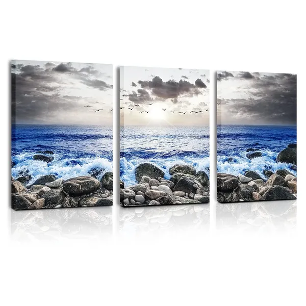 Multicolor_Canvas_Wall_Art_|_For_Living_Room,_Wall_Decor_|_For_Bedroom,_Beach_Seaside_Waves_Pictures_|_For_Bathroom_Wall_Decoration,_Painting_Set_|_For_Office,_Home_Decor_|_For_Wall