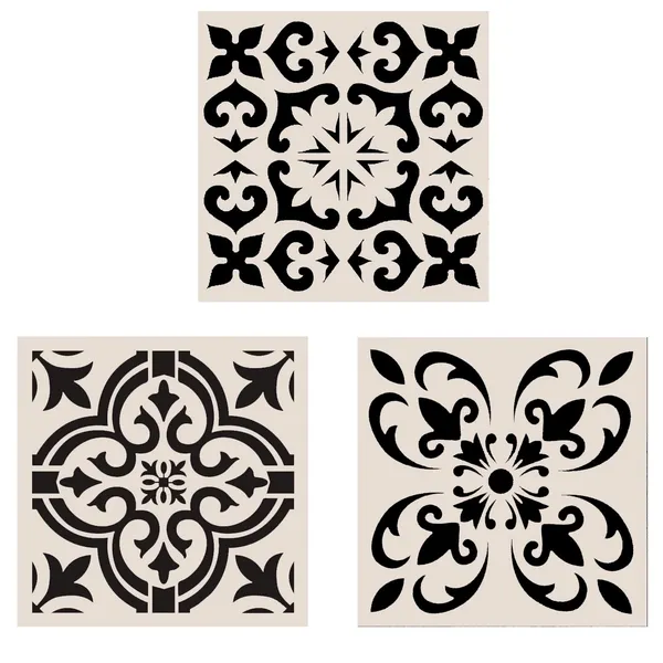 Multicolor_Lindin_3PCS_Tile_Stencil_12x12_Inch_-_Large_Stencils_Painting_|_For_Floor_Wall_Furniture_Fabric_Wood_-_Reusable_Art_Mandala_Stencils_Painting_(Style_2)