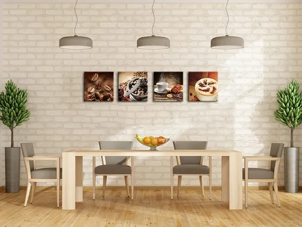 Multicolor_P4R1x1-08_4-Panel_Canvas_Print_Warm_Coffee_Modern_Canvas_Wall_Art,_12_by_12-Inch