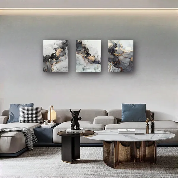 Multicolor_JGSHJF_3_Panel_Canvas_Wall_Art_Prints_Black_and_White_Grey_Abstract_Modern_Framed_Gold_Fluid_Lines_Ink_Painting_Marbling_Picture_Home_Bedroom_Decor_Print_Poster_Contemporary_Hanging_Artwork_(12X16")