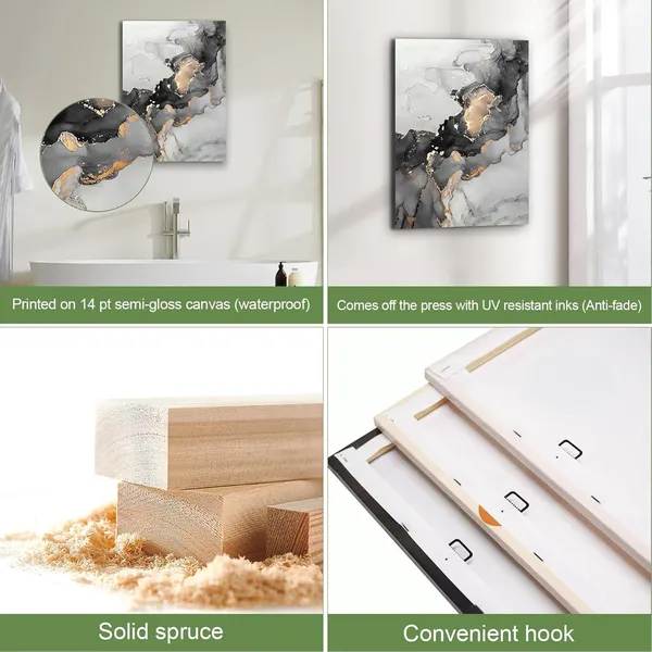 Multicolor_JGSHJF_3_Panel_Canvas_Wall_Art_Prints_Black_and_White_Grey_Abstract_Modern_Framed_Gold_Fluid_Lines_Ink_Painting_Marbling_Picture_Home_Bedroom_Decor_Print_Poster_Contemporary_Hanging_Artwork_(12X16")