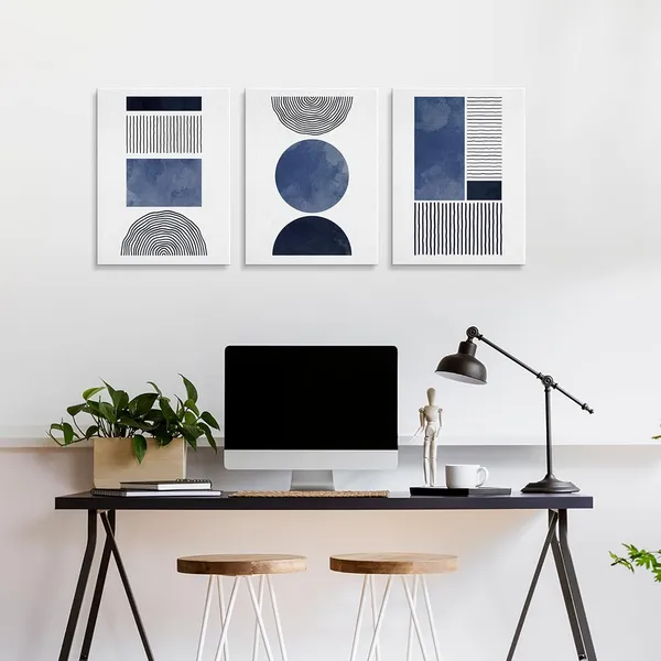Multicolor_NINEASO_Black_Blue_and_White_Wall_Art_Canvas_Set_Mid_Century_Boho_Pictures_Modern_Geometric_Wall_Decor_Minimalist_Bohemian_Abstract_Painting_Artwork_|_For_Living_Room_Bedroom_Office_12"_x_16"_x_3Pc