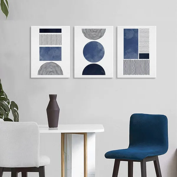 Multicolor_NINEASO_Black_Blue_and_White_Wall_Art_Canvas_Set_Mid_Century_Boho_Pictures_Modern_Geometric_Wall_Decor_Minimalist_Bohemian_Abstract_Painting_Artwork_|_For_Living_Room_Bedroom_Office_12"_x_16"_x_3Pc