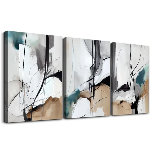 Multicolor_DZRWUBHS_Canvas_Wall_Art_|_For_Living_Room_Wall_Decor_|_For_Bedroom_Modern_Family_Bathroom_Canvas_Art_Kitchen_Abstract_Pictures_Artwork_Wall_Paintings_Ready_To_Hang_Home_Decorations_12"_X_16"_3_Pieces