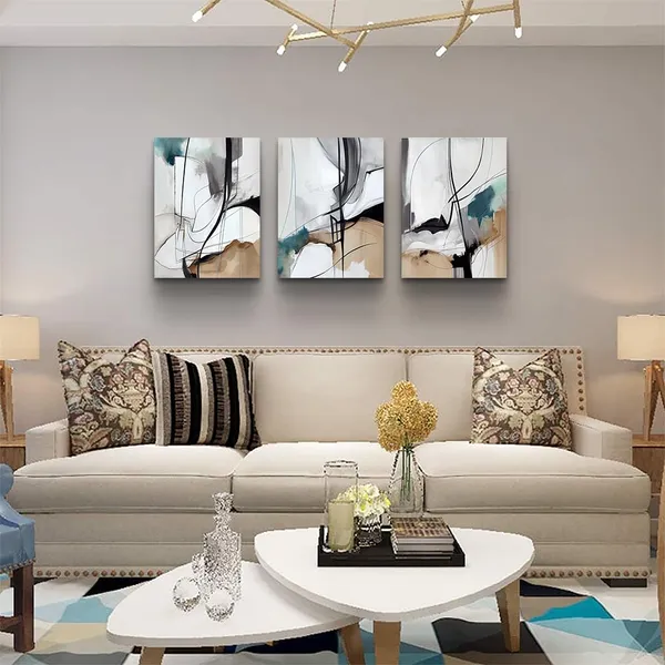 Multicolor_DZRWUBHS_Canvas_Wall_Art_|_For_Living_Room_Wall_Decor_|_For_Bedroom_Modern_Family_Bathroom_Canvas_Art_Kitchen_Abstract_Pictures_Artwork_Wall_Paintings_Ready_To_Hang_Home_Decorations_12"_X_16"_3_Pieces