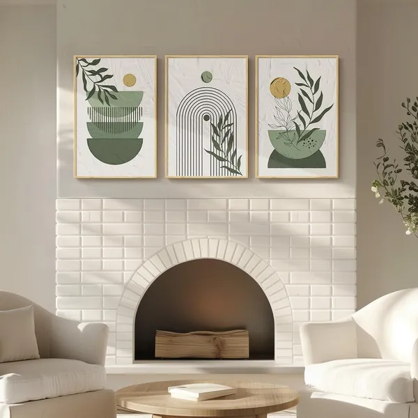 Multicolor_Framed_Sage_Green_Large_Boho_Canvas_Wall_Art,_Set_of_3_Piece_Bohemian_Beige_Green_Prtins_Paintings_Artwork_|_For_Walls,_Boho_Wall_Hanging_Pictures_|_For_Living_Room,_Hallway,_Bedroom_Wall_Decor_16x24_Inch