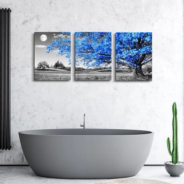 Multicolor_DZRWUBHS_Modern_Wall_Art_|_For_Living_Room_Canvas_Wall_Decor_|_For_Office_Black_And_White_Blue_Tree_Wall_Painting_Scenery_Wall_Pictures_Artwork_|_For_Bedroom_Room_Home_Decor_Prints_Art_12"_X_16"_3_Piece