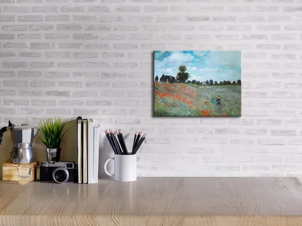 Multicolor_The_Poppy_Field_Near_Argenteuil_Giclee_Canvas_Prints_Wall_Art_of_Claude_Monet_Famous_Floral_Oil_Paintings_Reproduction_Classic_Flowers_Landscape_Pictures_Artwork_|_For_Bedroom_Home_Decorations