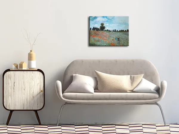 Multicolor_The_Poppy_Field_Near_Argenteuil_Giclee_Canvas_Prints_Wall_Art_of_Claude_Monet_Famous_Floral_Oil_Paintings_Reproduction_Classic_Flowers_Landscape_Pictures_Artwork_|_For_Bedroom_Home_Decorations