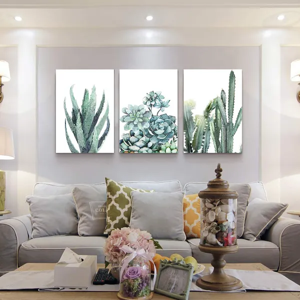 Multicolor_Canvas_Wall_Art_|_For_Living_Room_Bathroom_Wall_Decor_|_For_Bedroom_Kitchen_Artwork_Canvas_Prints_Green_Plant_Flowers_Painting_20"_X_28"_3_Pieces_Modern_Framed_Office_Home_Decorations_Family_Picture