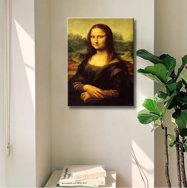 Multicolor_Canvas_Prints_Wall_Art_Mona_Lisa_by_by_Leonardo_DaVinci,_The_World_Classic_Paintings_Reproductions_|_For_Living_Room,_Office_Home_Decoration_12"x16"