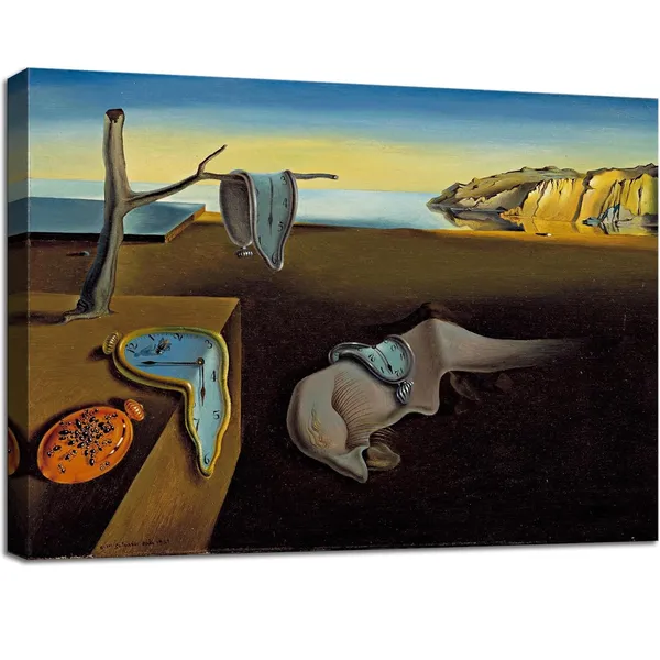 Multicolor_Salvador_Dali_Canvas_Wall_Art_-_The_Persistence_of_Memory_Painting_Classic_Artwork_Print,_Famous_Picture_Poster_|_For_Home_Decor_-_12"x16"
