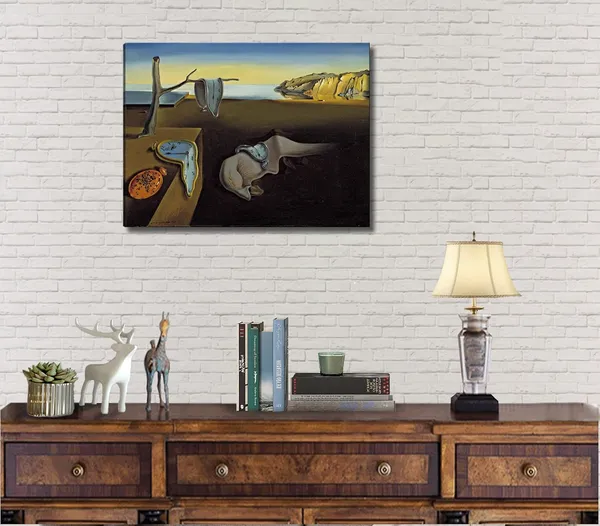 Multicolor_Salvador_Dali_Canvas_Wall_Art_-_The_Persistence_of_Memory_Painting_Classic_Artwork_Print,_Famous_Picture_Poster_|_For_Home_Decor_-_12"x16"