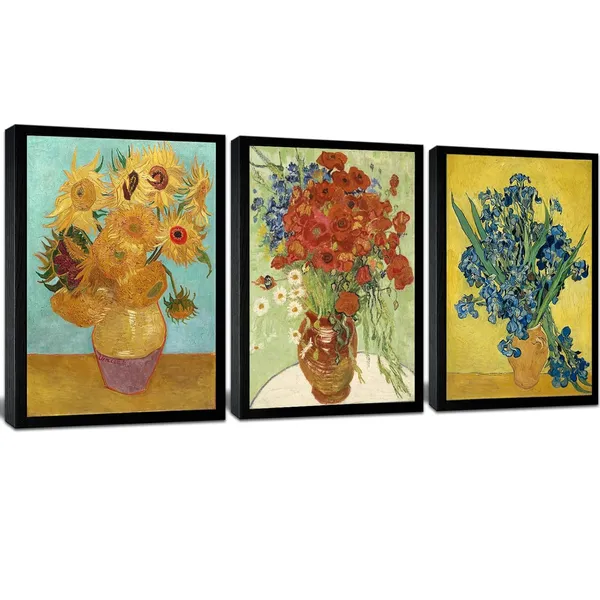 Multicolor_OKEXCKK_Irises_in_Monet's_Garden,_1900_by_Claude_Monet_-_Canvas_Art_Wall_Decor_Painting_Artwork_Print_-16"_x_24"