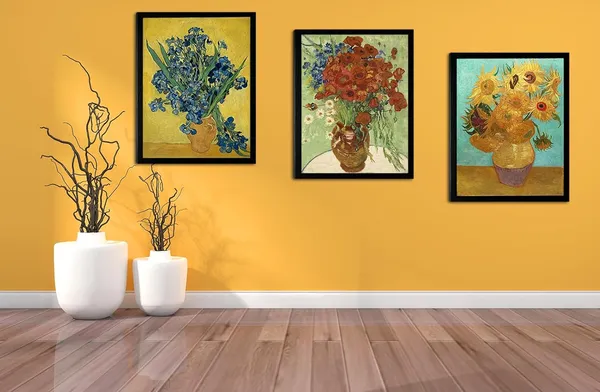 Multicolor_OKEXCKK_Irises_in_Monet's_Garden,_1900_by_Claude_Monet_-_Canvas_Art_Wall_Decor_Painting_Artwork_Print_-16"_x_24"
