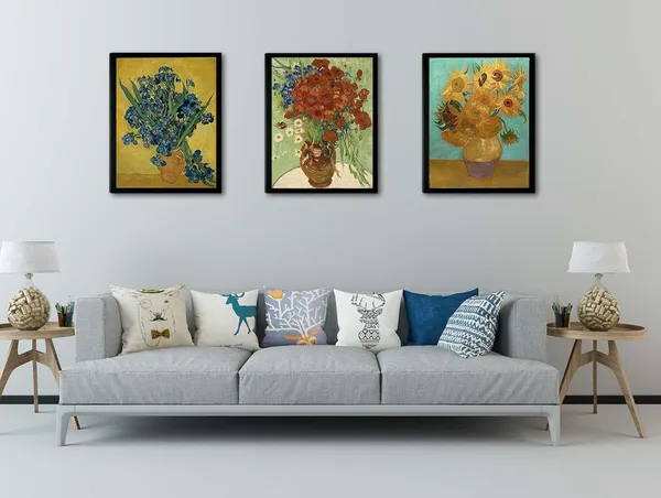 Multicolor_OKEXCKK_Irises_in_Monet's_Garden,_1900_by_Claude_Monet_-_Canvas_Art_Wall_Decor_Painting_Artwork_Print_-16"_x_24"