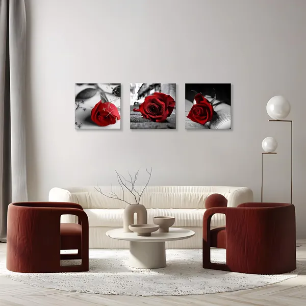 Multicolor_NAN_Wind_Canvas_Print_3_Pcs_Black_and_White_Red_Rose_Canvas_Art_Abstract_Wall_Art_Decorations_Flower_Picture_on_Canvas_|_For_Home_Decor_Valentines_Gift_Stretched_And_Framed_12X12inches