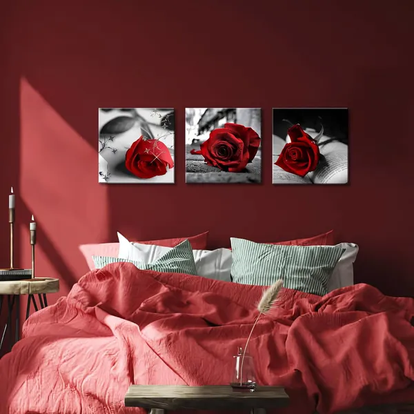 Multicolor_NAN_Wind_Canvas_Print_3_Pcs_Black_and_White_Red_Rose_Canvas_Art_Abstract_Wall_Art_Decorations_Flower_Picture_on_Canvas_|_For_Home_Decor_Valentines_Gift_Stretched_And_Framed_12X12inches