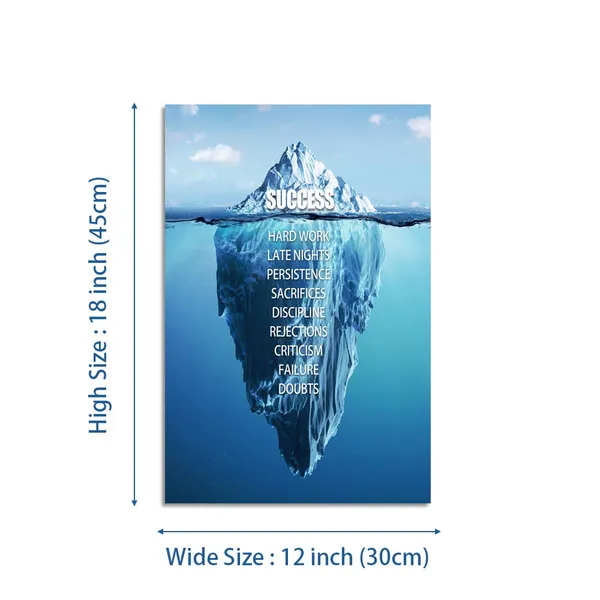 Multicolor_Modern_Success_Inspirational_Wall_Art_Motivation_Entrepreneur_Quotes_Canvas_Painting_Iceberg_Pictures_Posters_and_Prints_Artwork_Inspiring_Office_Decor_Living_Room_Bedroom_Decorations_-_12"Wx18"H